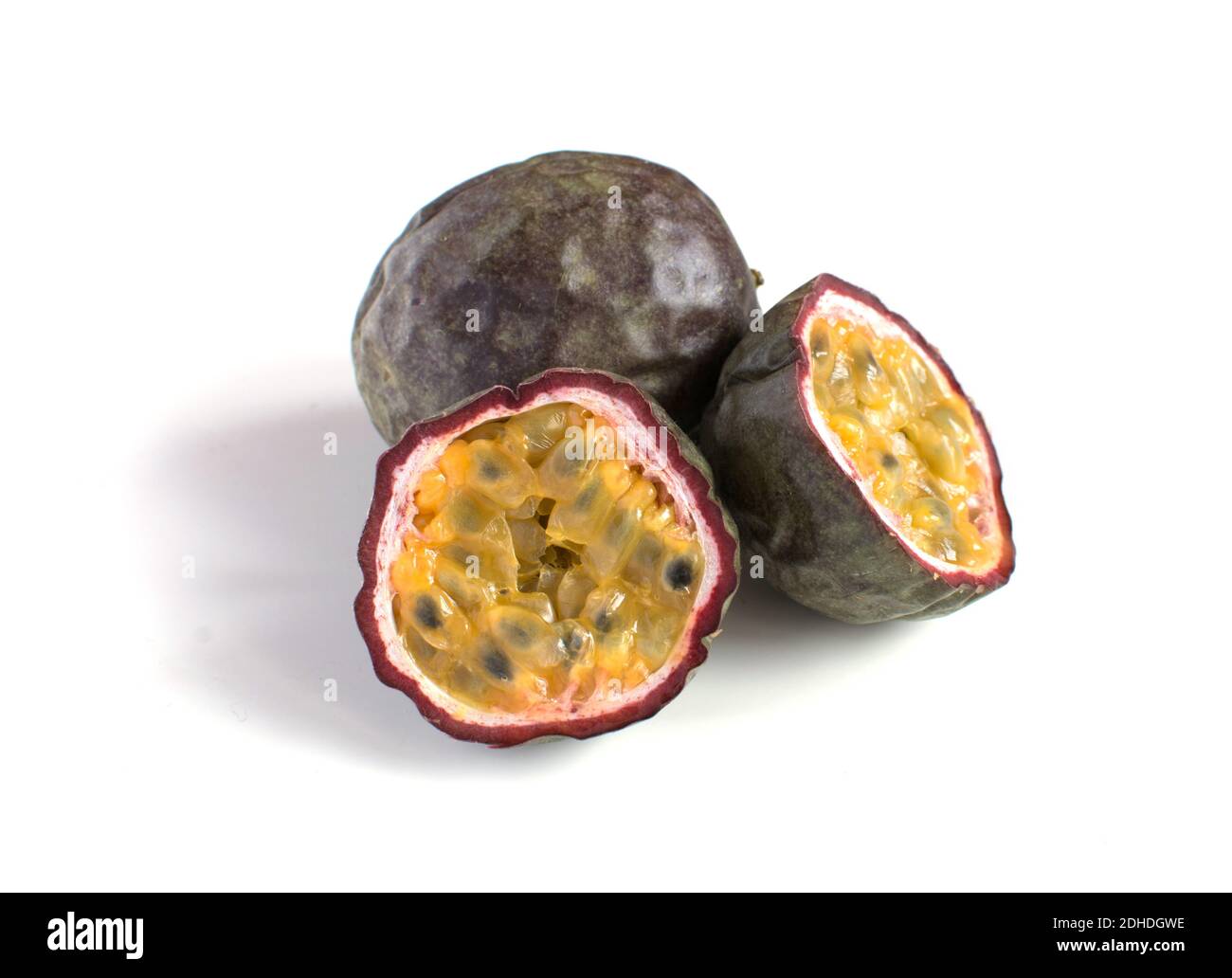 Passion fruit isolated on a white background Stock Photo