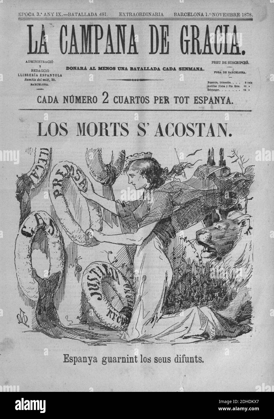 La Campana de Gracia, 01-11-1878 Stock Photo - Alamy