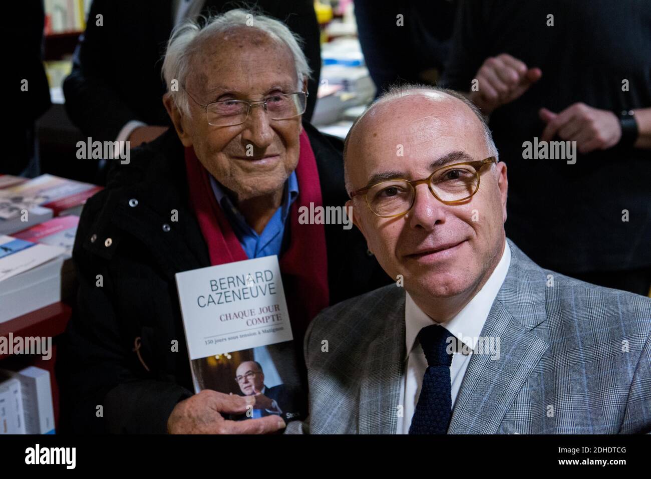 Former French Prime Minister Bernard Cazeneuve presents his book 'Chaque  Jour Compte, 150 Jours Sous Tension A Matignon' at the library L'Ecume des  Pages in Paris, France on October, 26. 2017. Photo