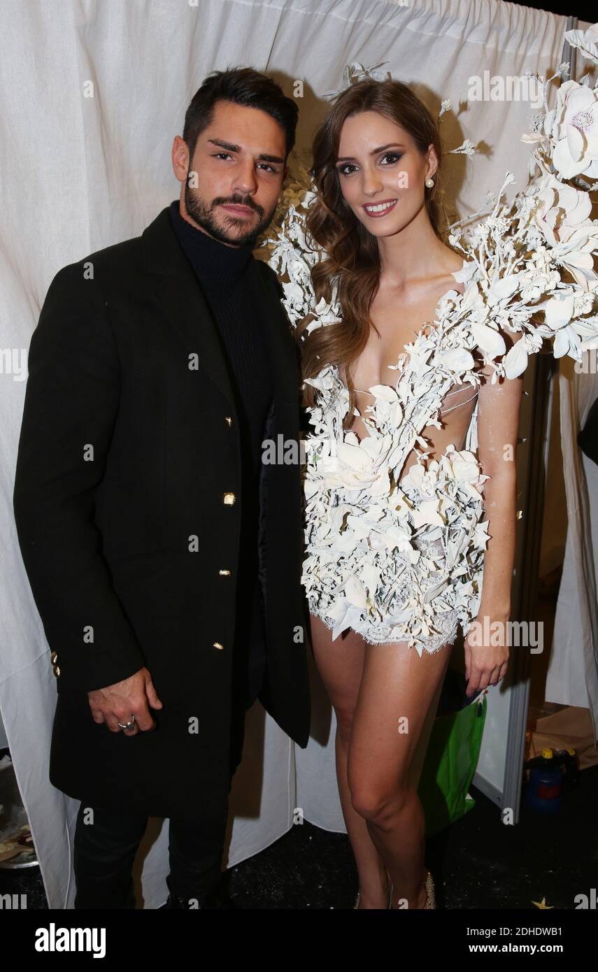 Ellen Batelaan et son compagnon Rodolphe Cuvelier backstage lors du
