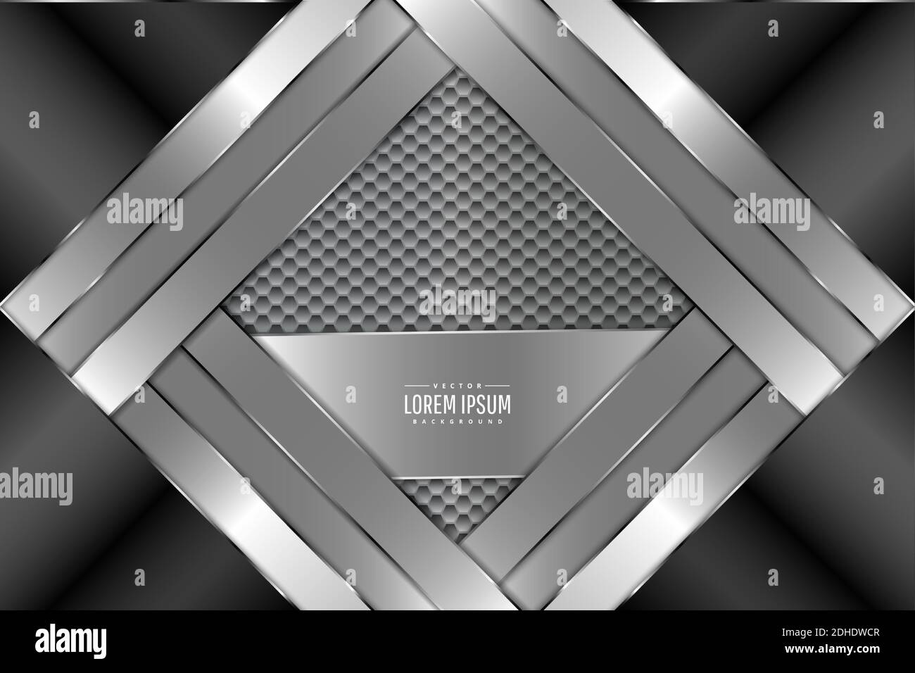 Metal background luxury with hexagon pattern.Vector illustration.Eps10 Stock Vector