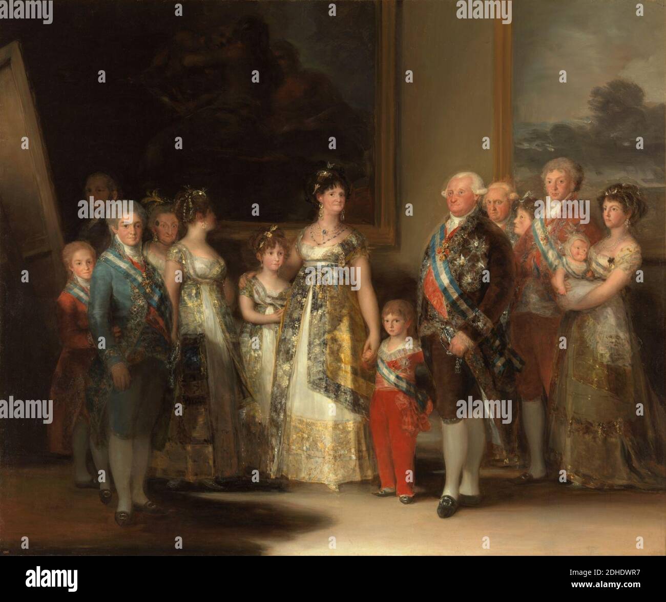 La familia de Carlos IV, por Francisco de Goya. Stock Photo