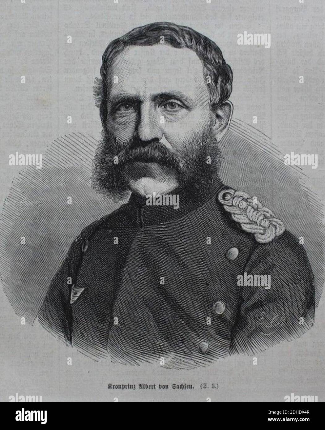 Kronprinz Albert von Sachsen, 1870. Stock Photo