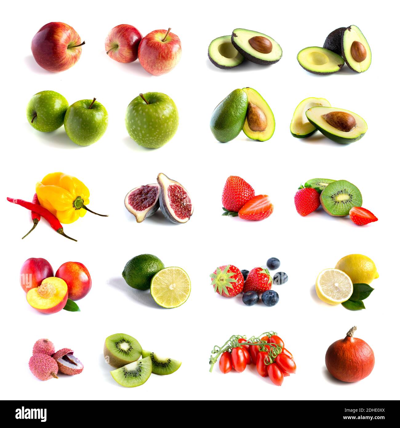 Fresh fruit set Stock Photo Alamy