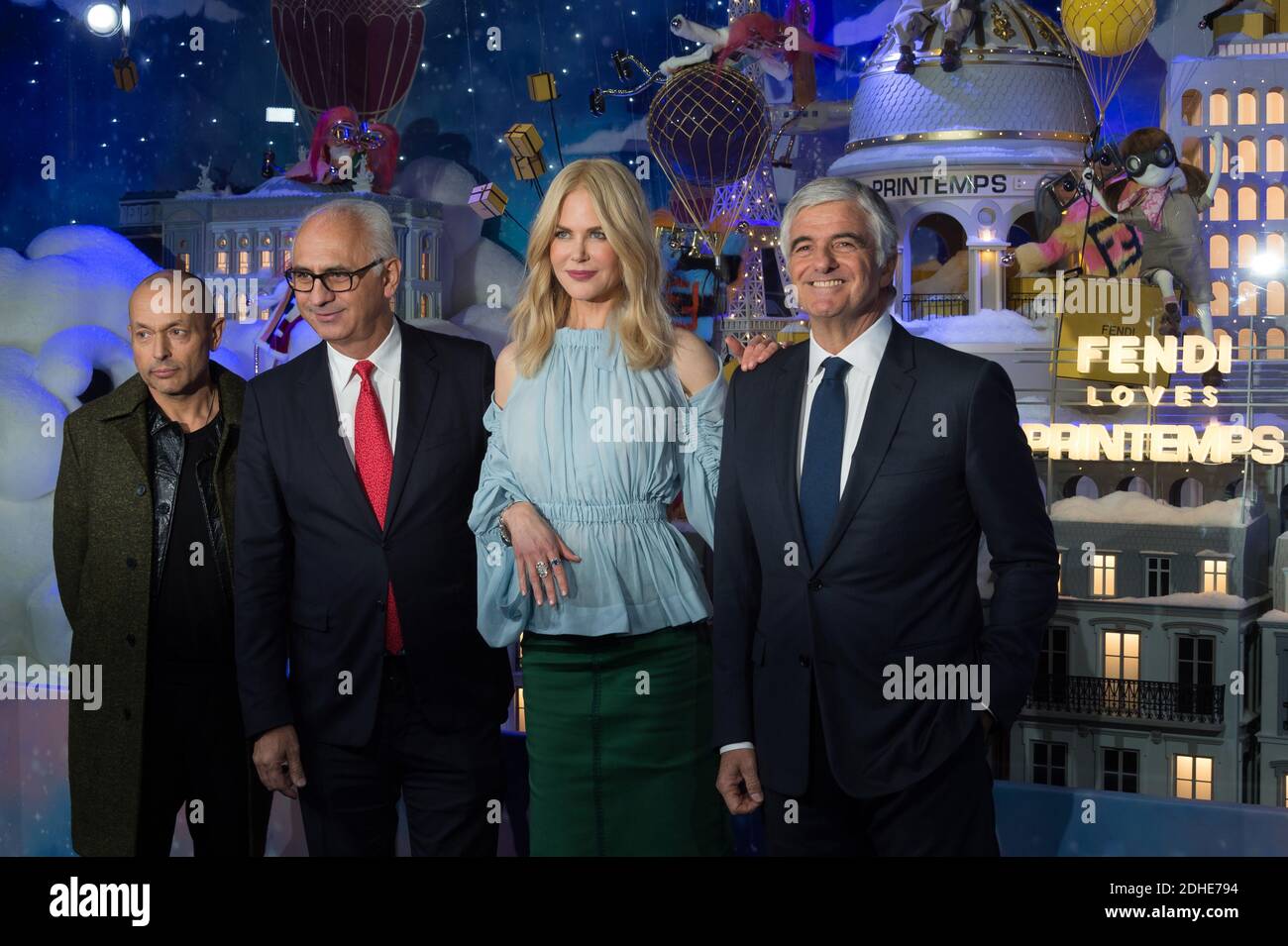 Nicole Kidman, Paolo de Cesare and guest attending the Christmas