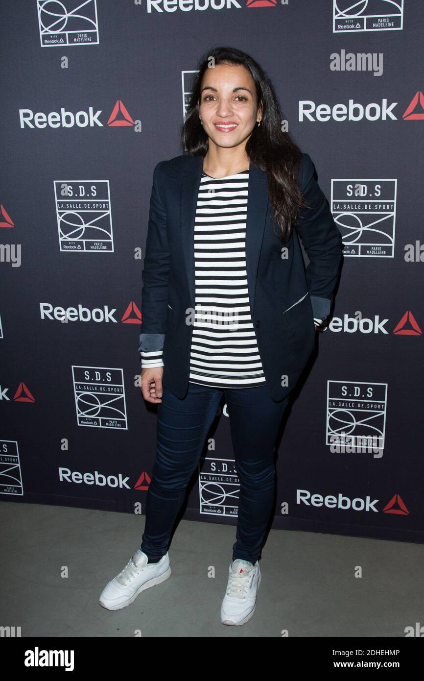 Sarah Ourahmoune arriving at Reebok's work out center 'La.Salle.De