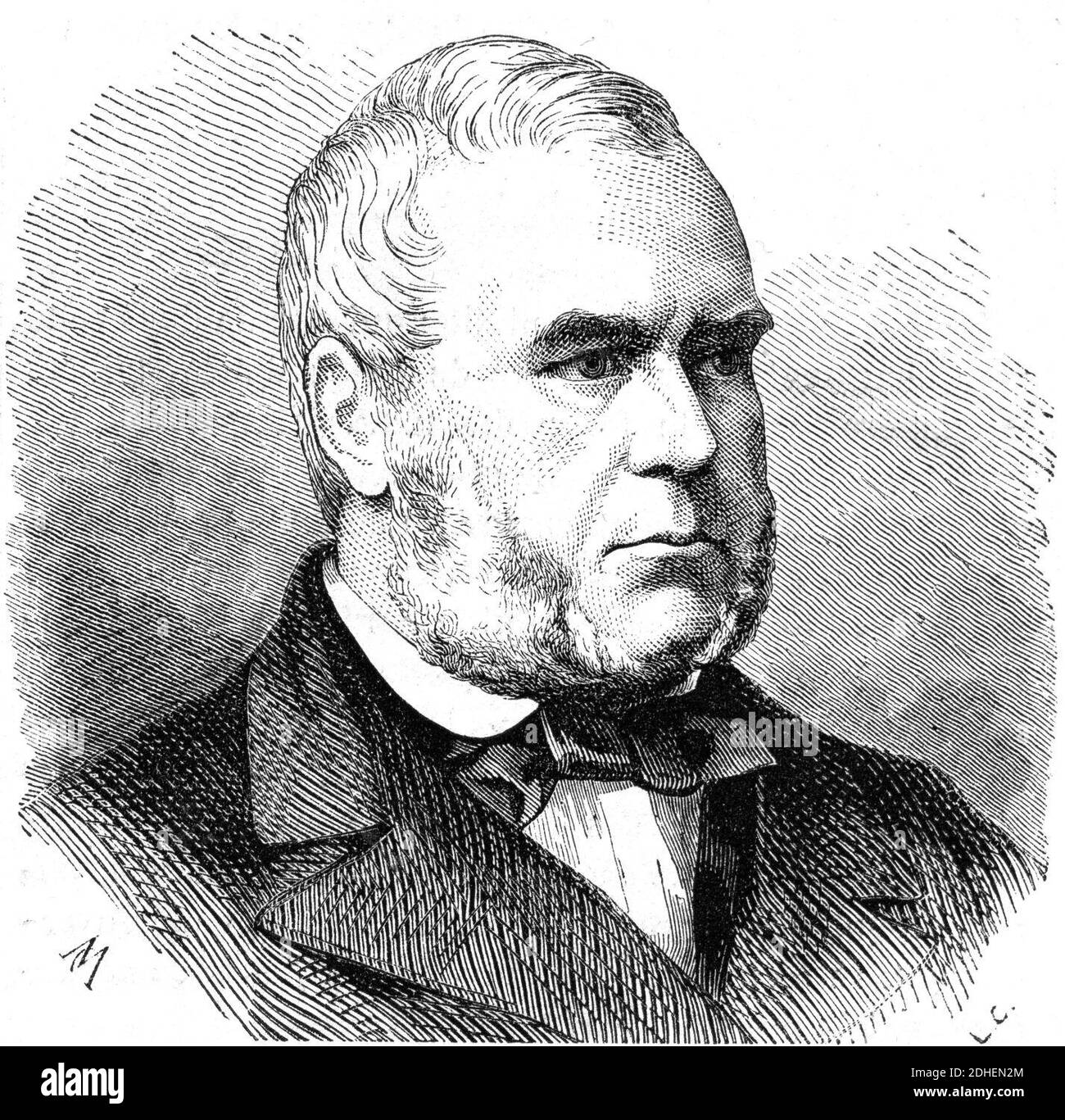 L'Illustration 1862 gravure Aleksander Wielopolski. Stock Photo