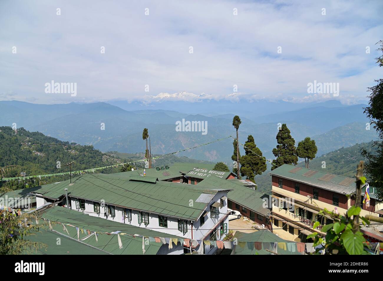 Aerial view of the Tibetan Refugee Self Help Centre in Darjeeling ...