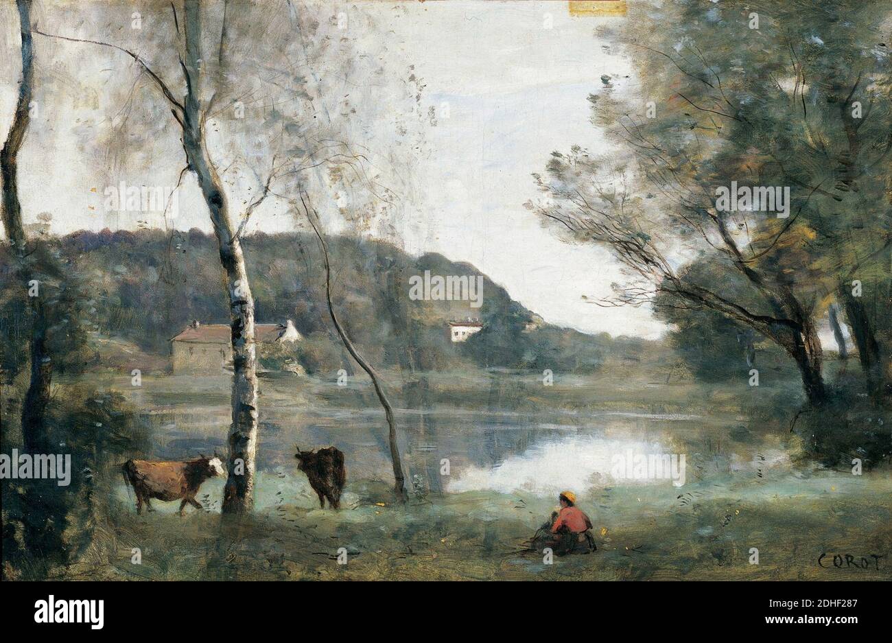L'étang de Ville-d'Avray - Jean-Baptiste Camille Corot Stock Photo - Alamy