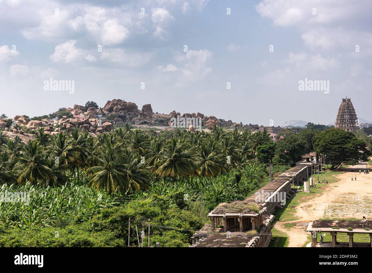 Hampi, Karnataka, India November 4, 2013 Green foreseted south side