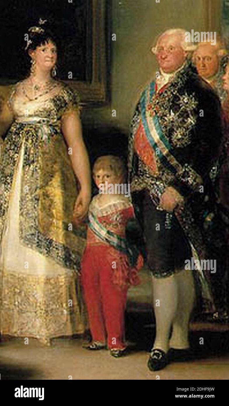 La familia de Carlos IV Francisco de Goya (detail 2). Stock Photo