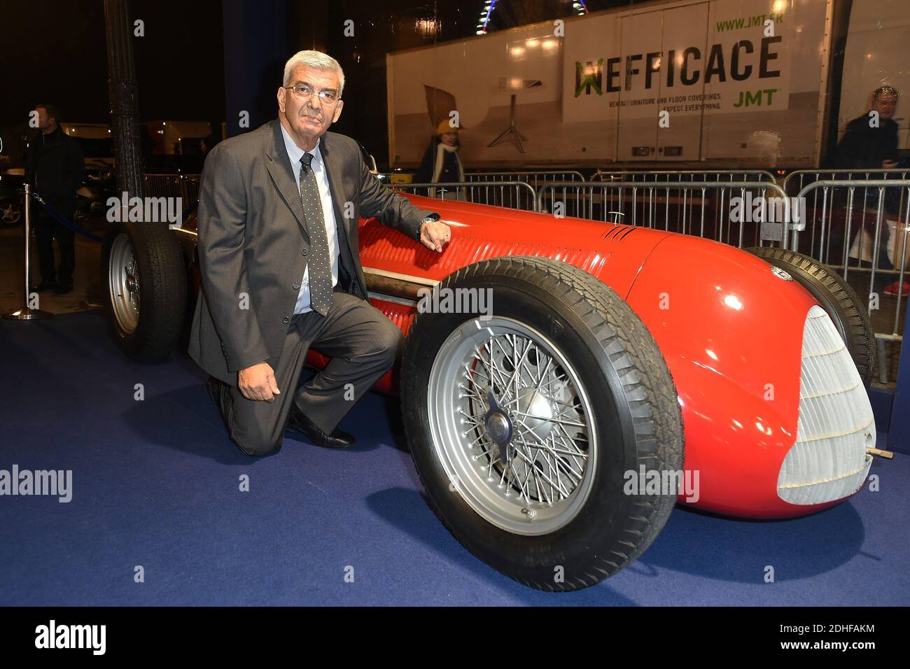 Grand-son of Guiseppe Farina ( aka Nino Farina) first F1 champion with  Legendary Alfetta 158 poses during the FIA Hall of Fame Induction ceremony  at Automobile Club De France on December 4,