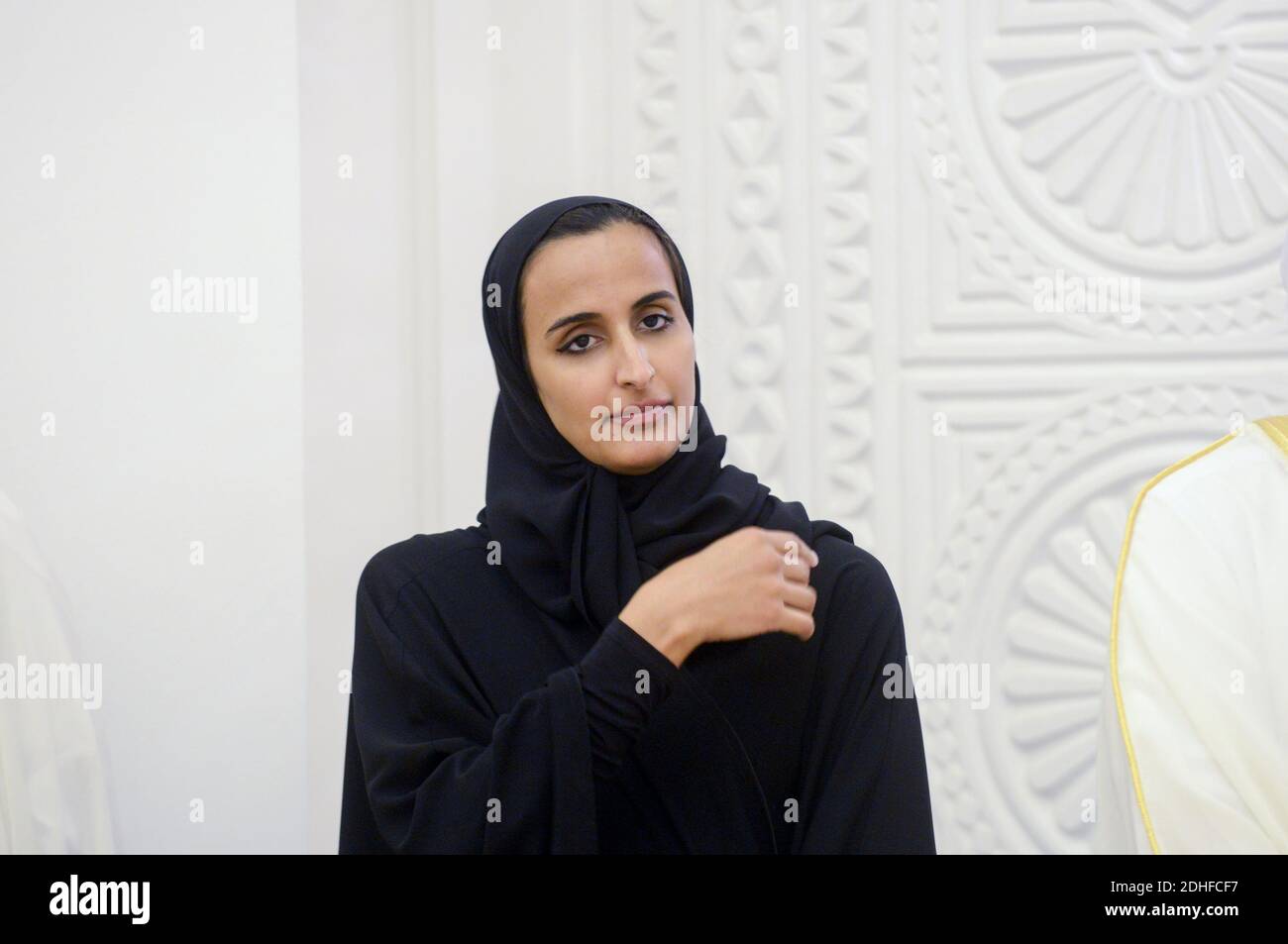 Sheikha Hind Bint Hamad Al Thani attend a ceremony of contracts at the Emiri Diwan, in Doha, Qatar, on December 7, 2017, as he was on a one day visit to the gulf state. Photo by Ammar Abd Rabbo/ABACAPRESS.COM Stock Photo