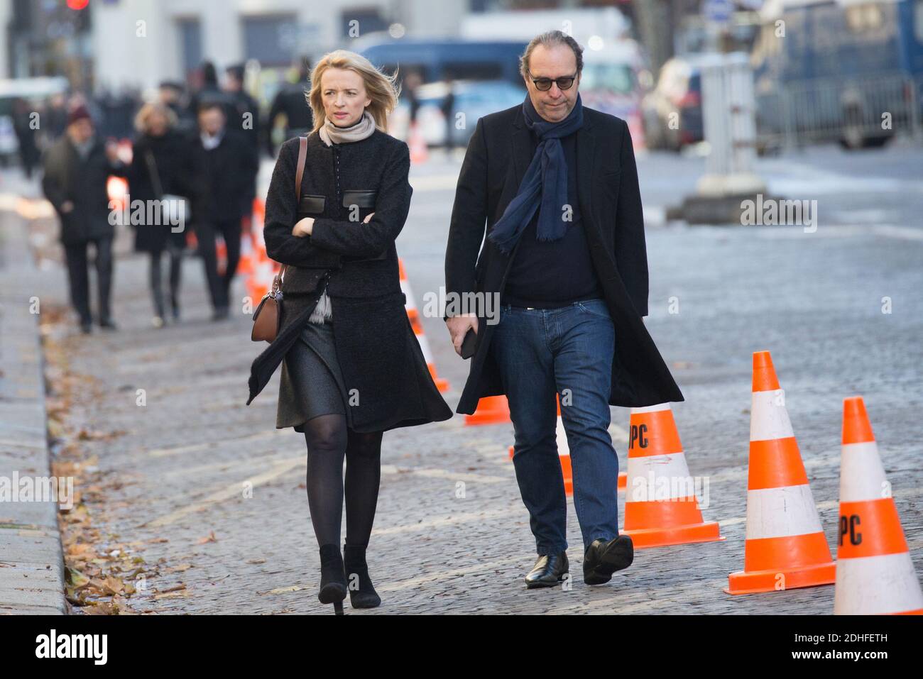 Delphine Arnault Xavier Niel Arrive Attend Editorial Stock Photo