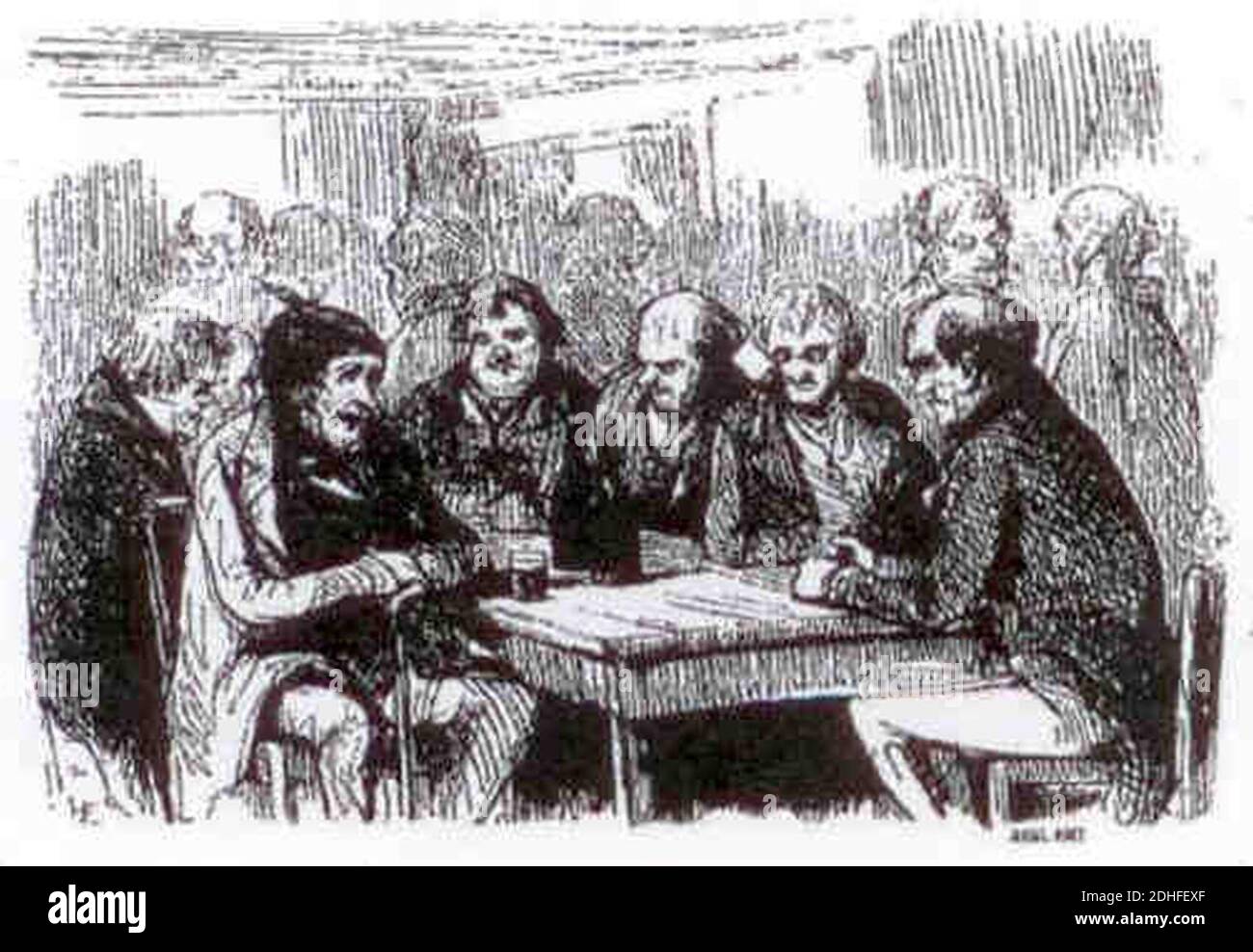 La goguette des Joyeux en 1844. Stock Photo