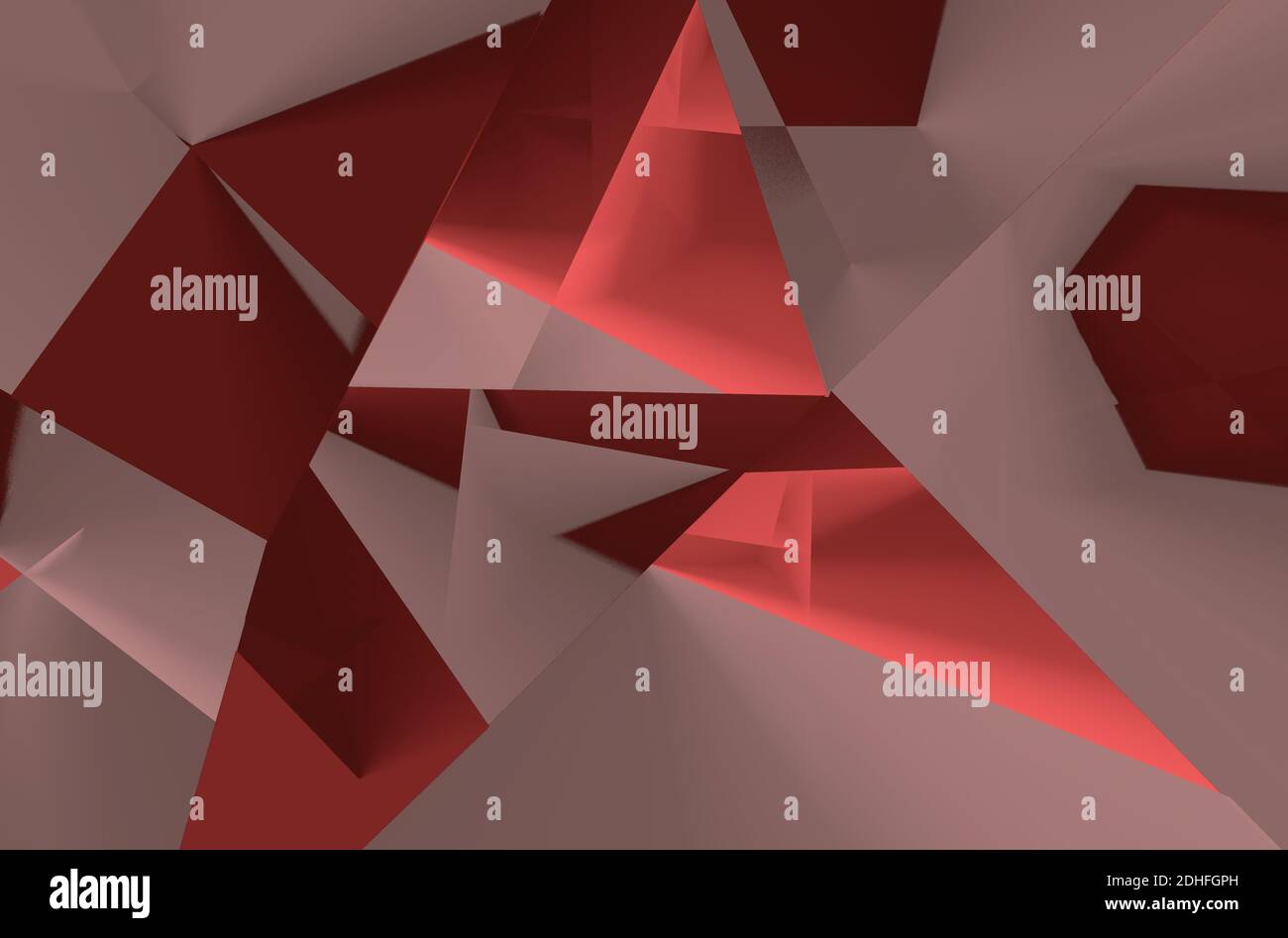 A vector illustration of red wallpaper with triangular shapes. Linear ...