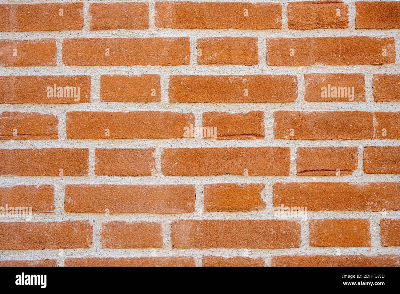 Background from a wall made of orange bricks Stock Photo