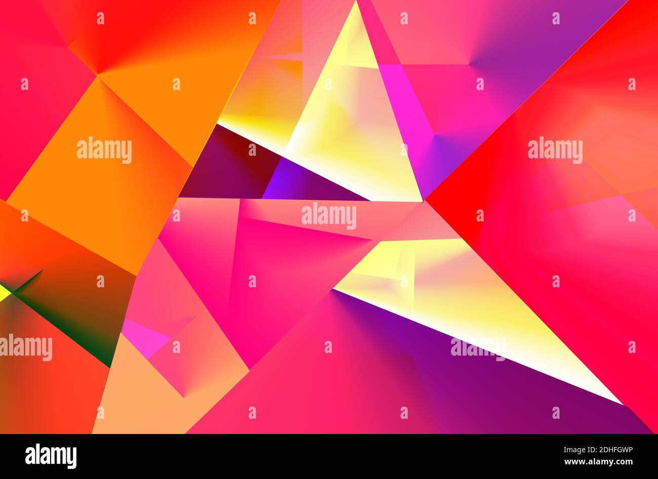 A vector illustration of multicolor wallpaper with triangular shapes ...
