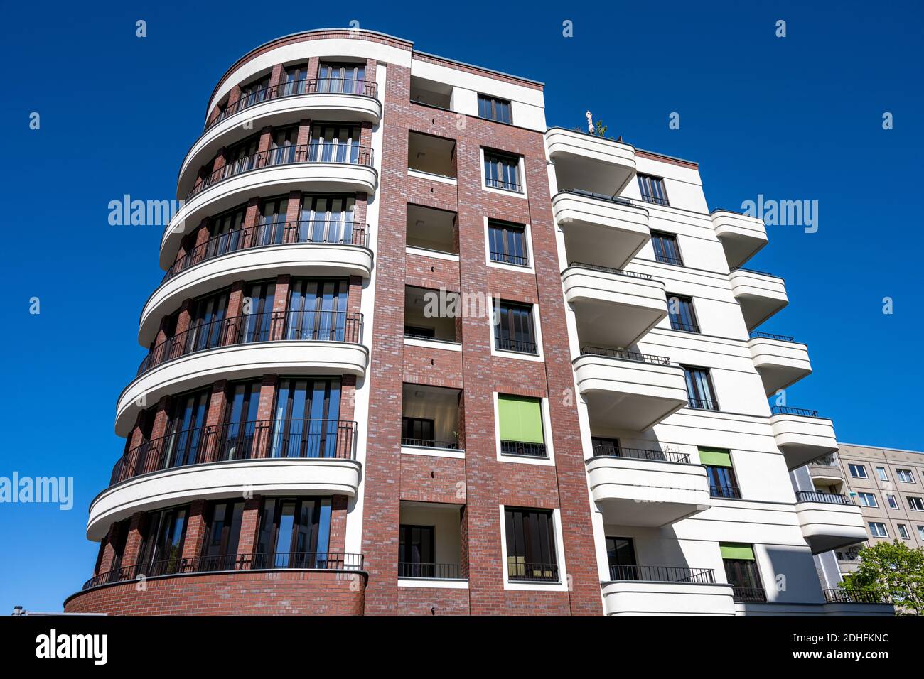 Modern apartment house in the Prenzlauer Berg district in Berlin Stock