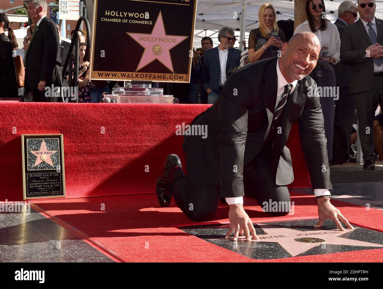Dwayne Johnson aka The Rock is honored with a star on the Hollywood ...