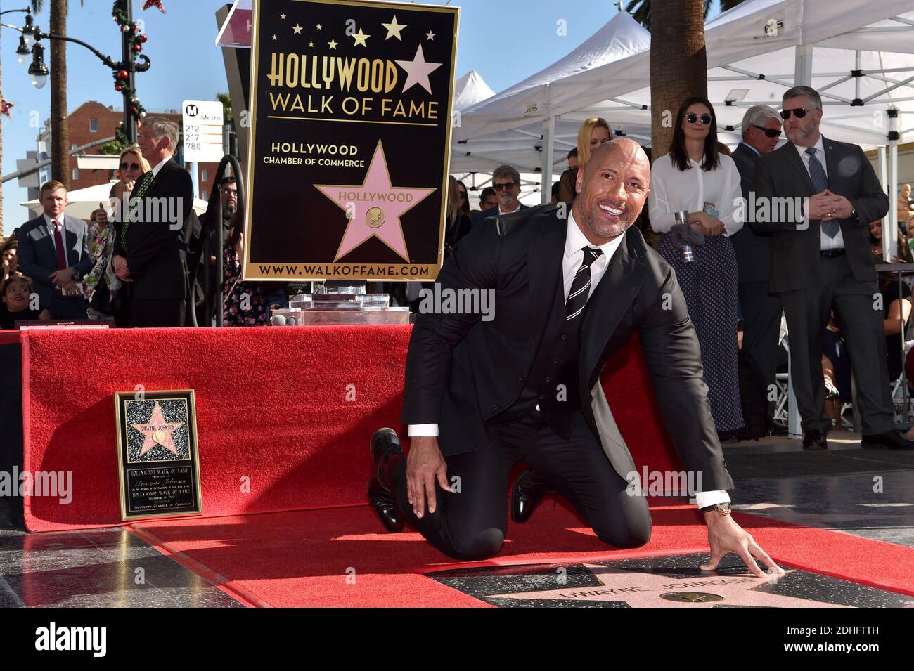Dwayne Johnson aka The Rock is honored with a star on the Hollywood ...