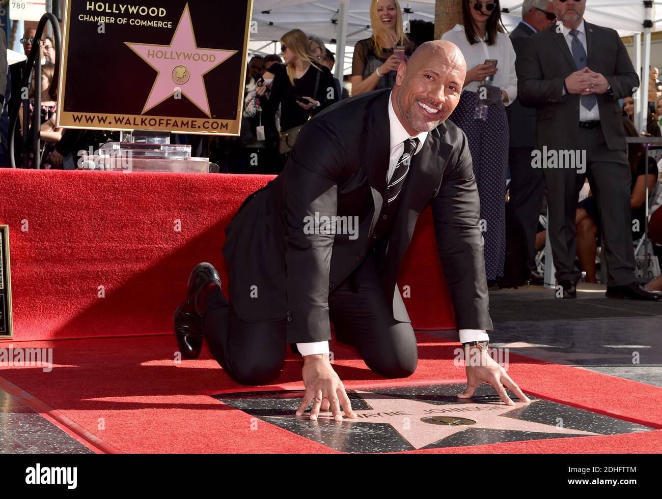 Dwayne Johnson aka The Rock is honored with a star on the Hollywood ...