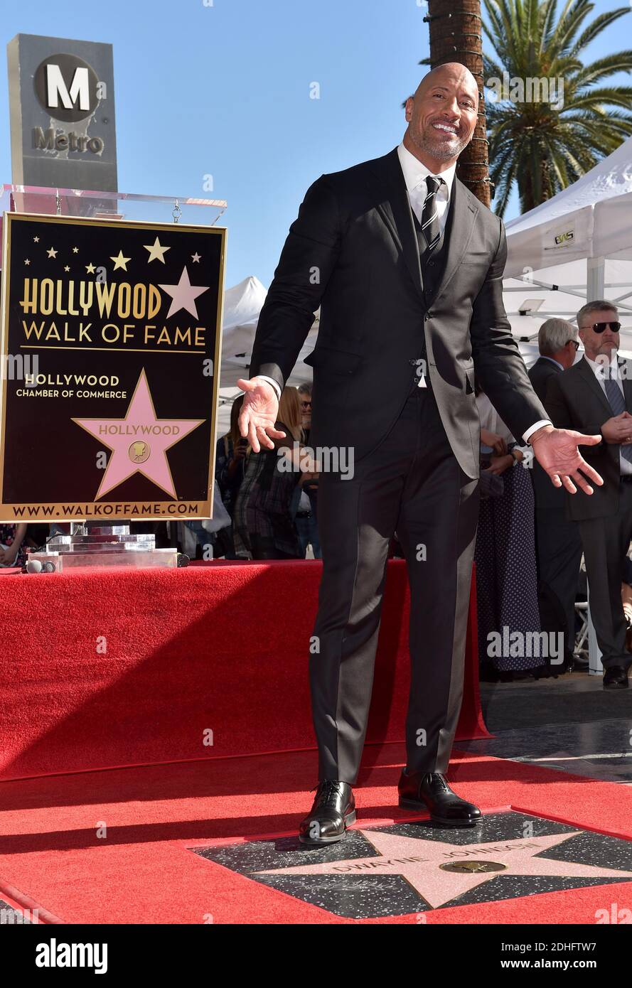 Dwayne Johnson aka The Rock is honored with a star on the Hollywood ...