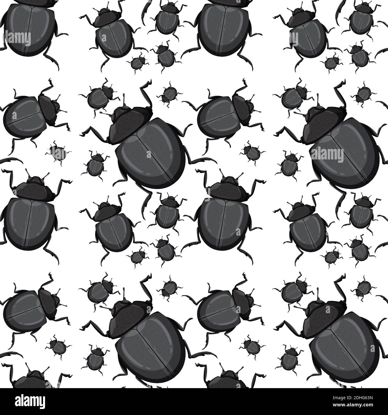 Beetle insect seamless background illustration Stock Vector Image & Art ...