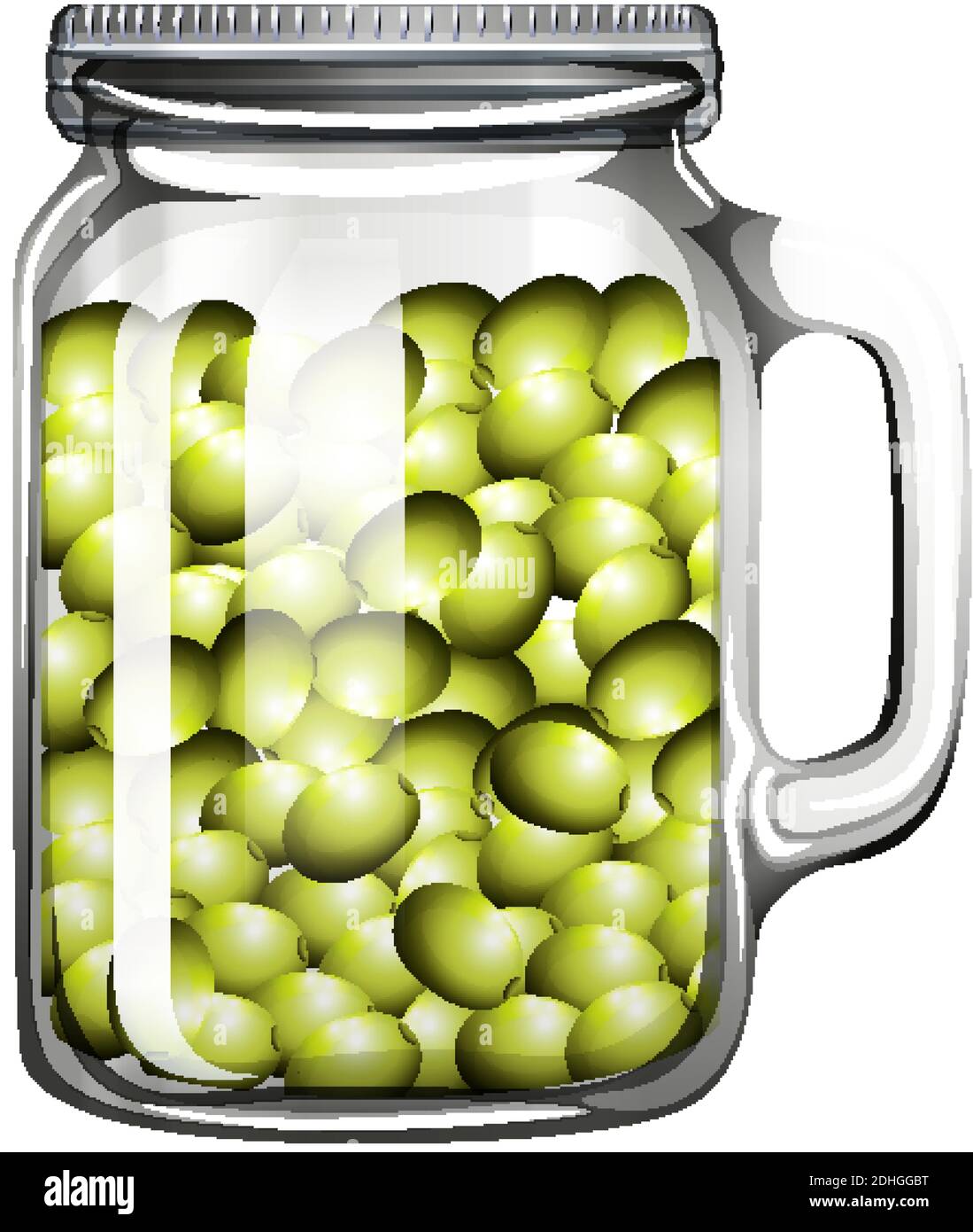 Olives in the glass jar illustration Stock Vector Image & Art Alamy