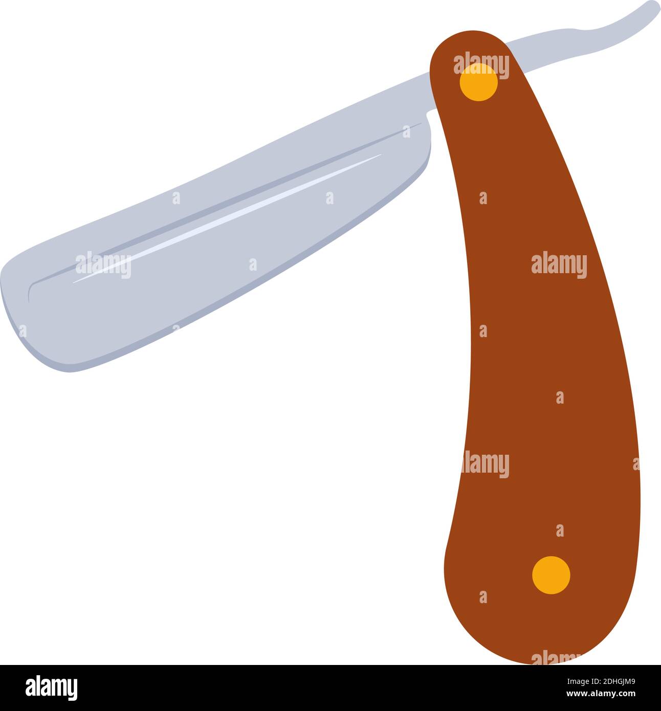 Barber razor icon design template vector isolated illustration Stock