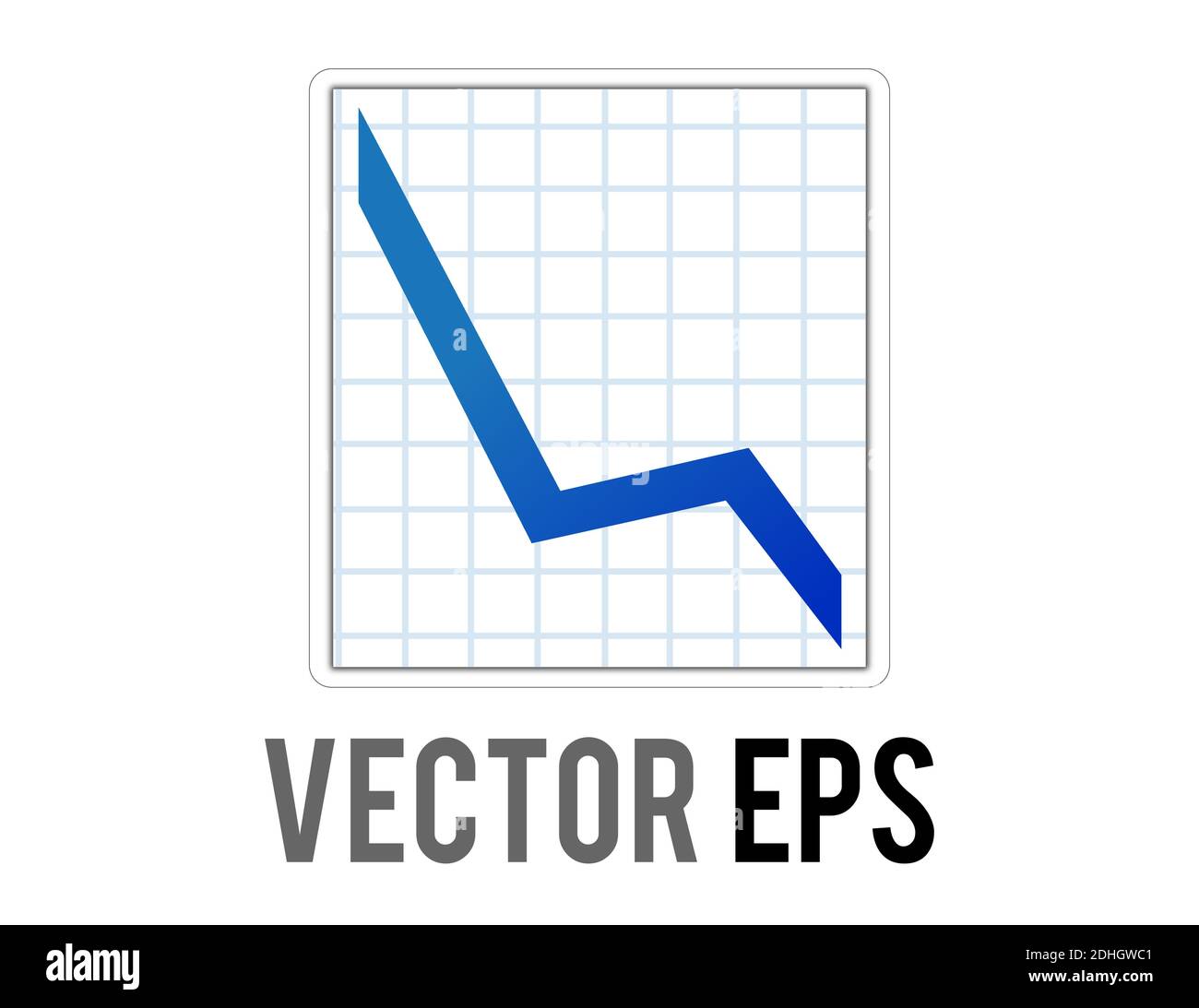 The Vector business presentation summary finance report bar chart decreasing icon showing three different colored vertical rectangles Stock Vector