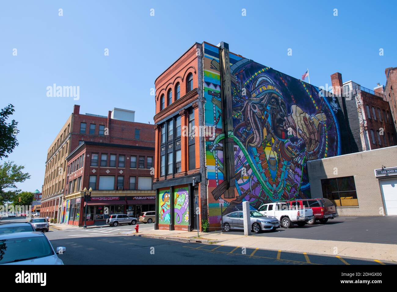 Historic commercial buildings on Washington Street at Munroe Street in