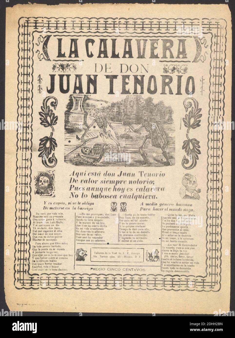 La calavera de Don Juan Tenorio Stock Photo