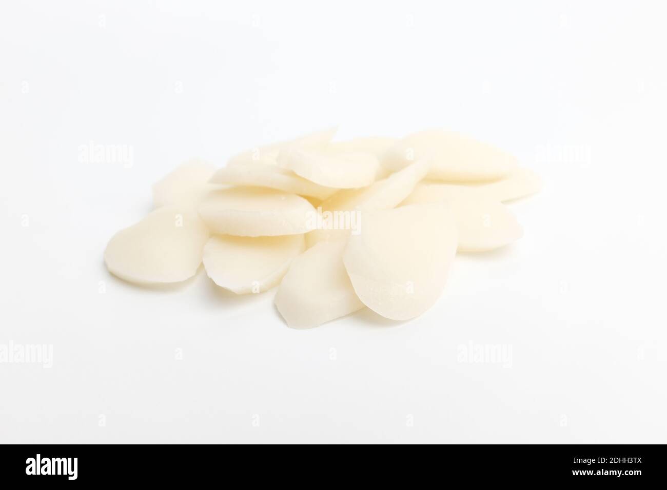 Rice cake. White rice cake. Korean traditional food made of rice Stock
