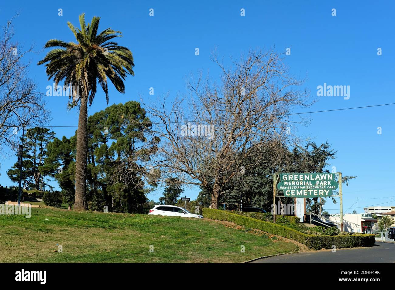 Greenlawn Memorial Park, founded in 1904; cemetery in Colma, California, USA. Stock Photo
