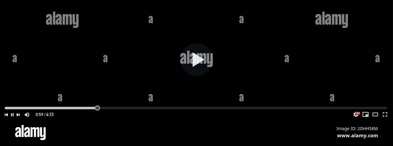 Video and Media Player Interface Template - Vector illustration Stock Vector