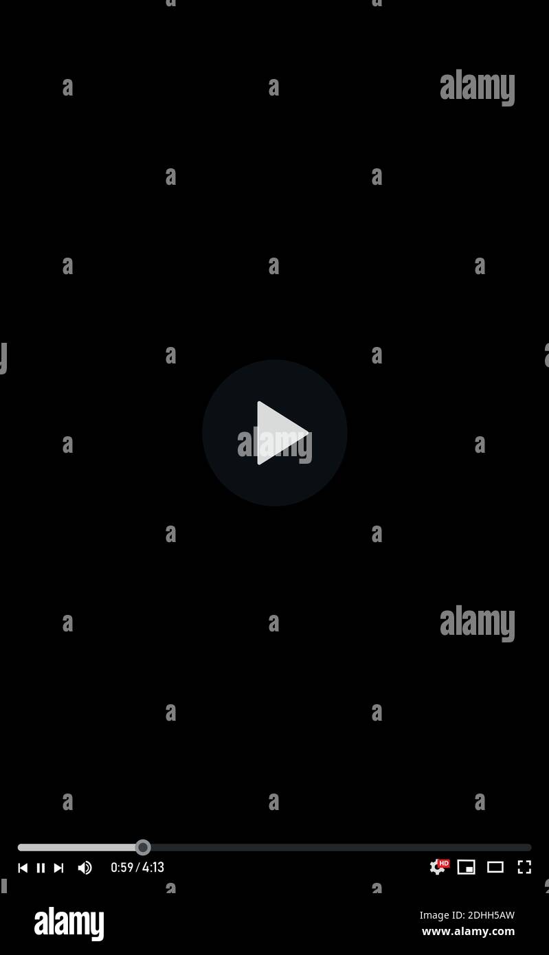 Video and Media Player Interface Template - Vector illustration Stock Vector