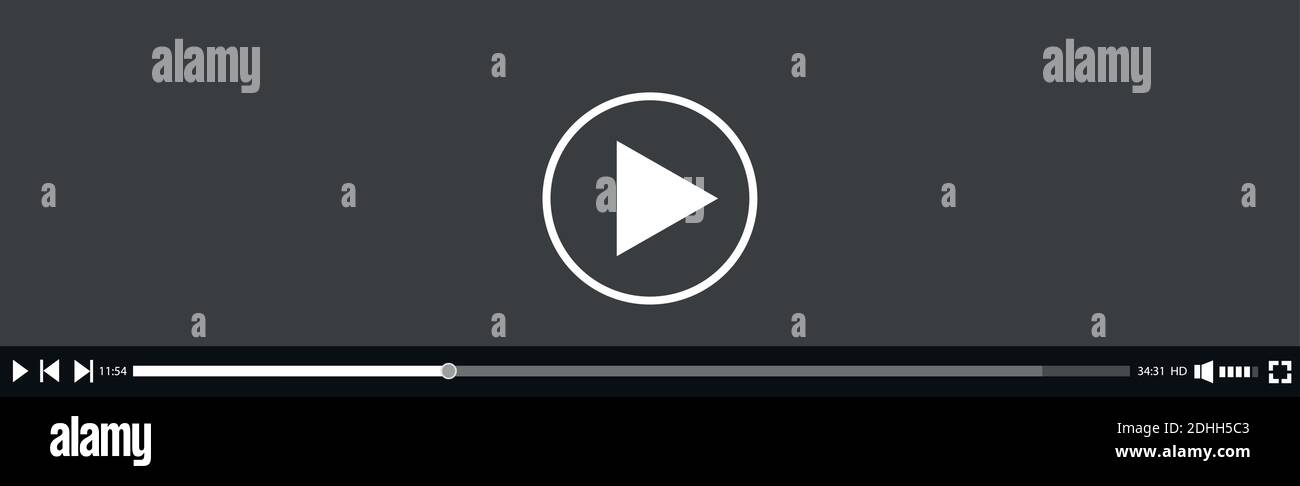 Video and Media Player Interface Template - Vector illustration Stock ...