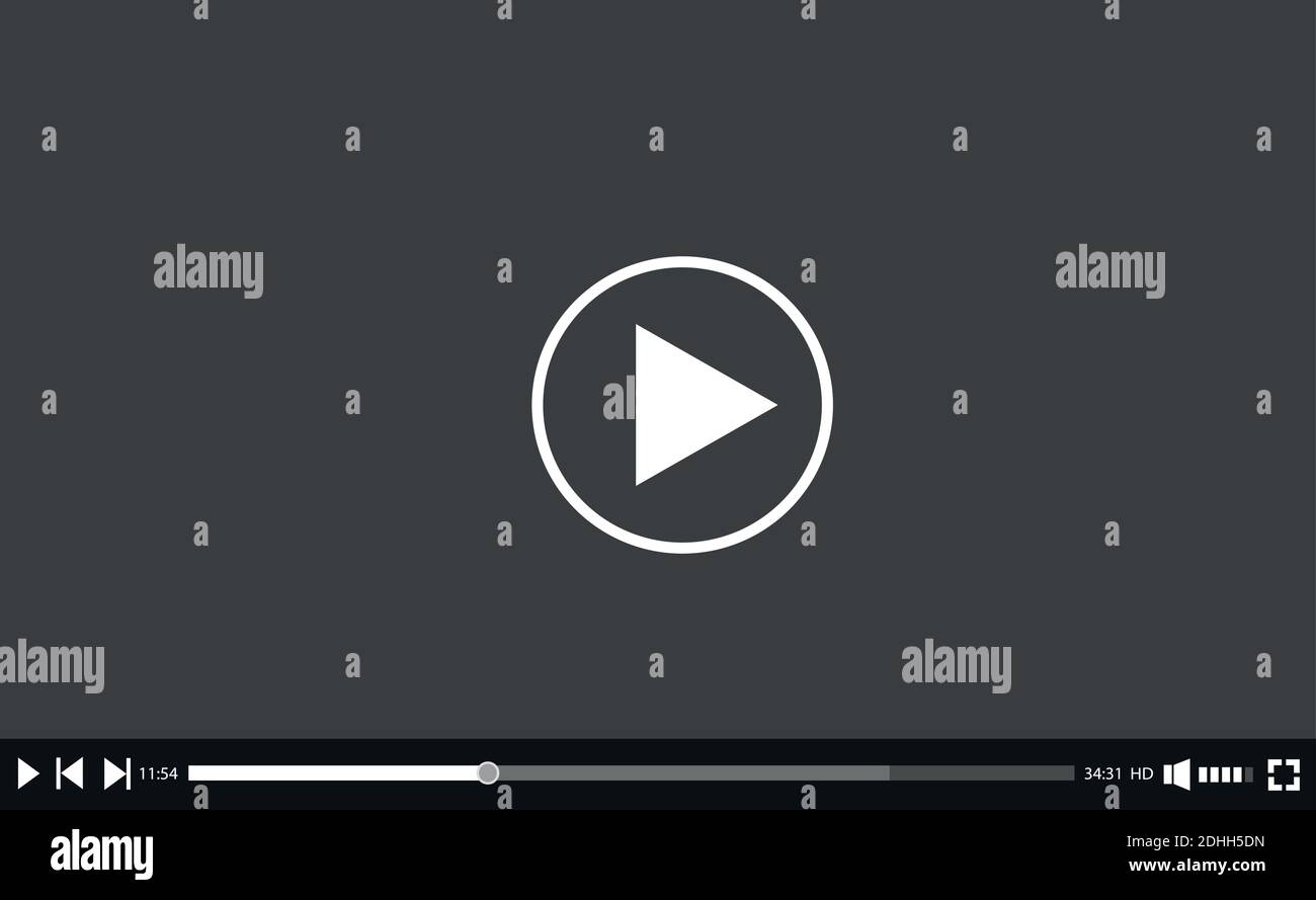 Video and Media Player Interface Template - Vector illustration Stock ...