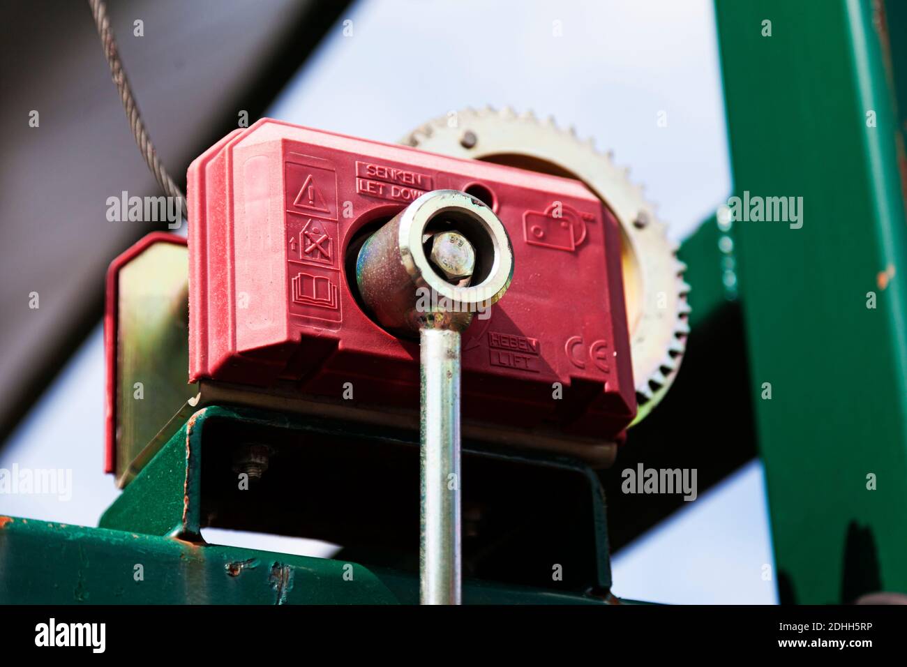 a manual crank for a lift Stock Photo Alamy