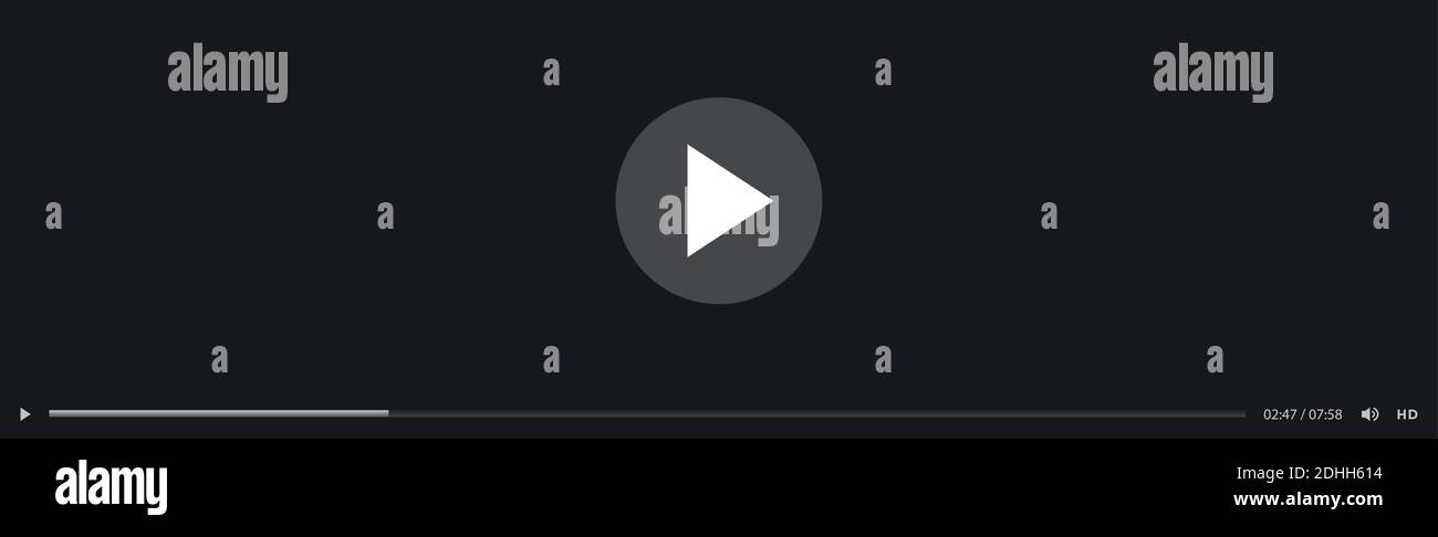 Video and Media Player Interface Template - Vector illustration Stock ...