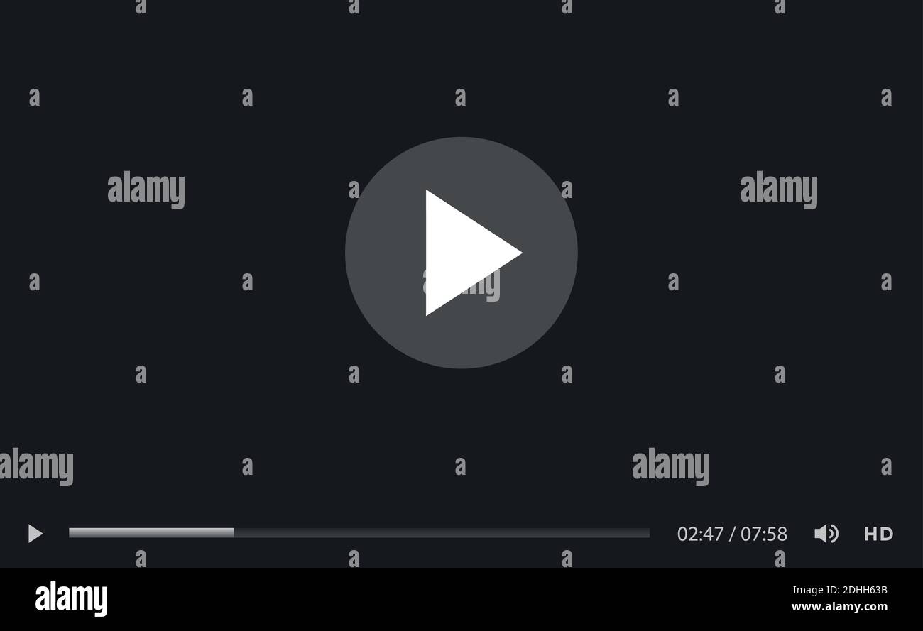 Video and Media Player Interface Template - Vector illustration Stock ...