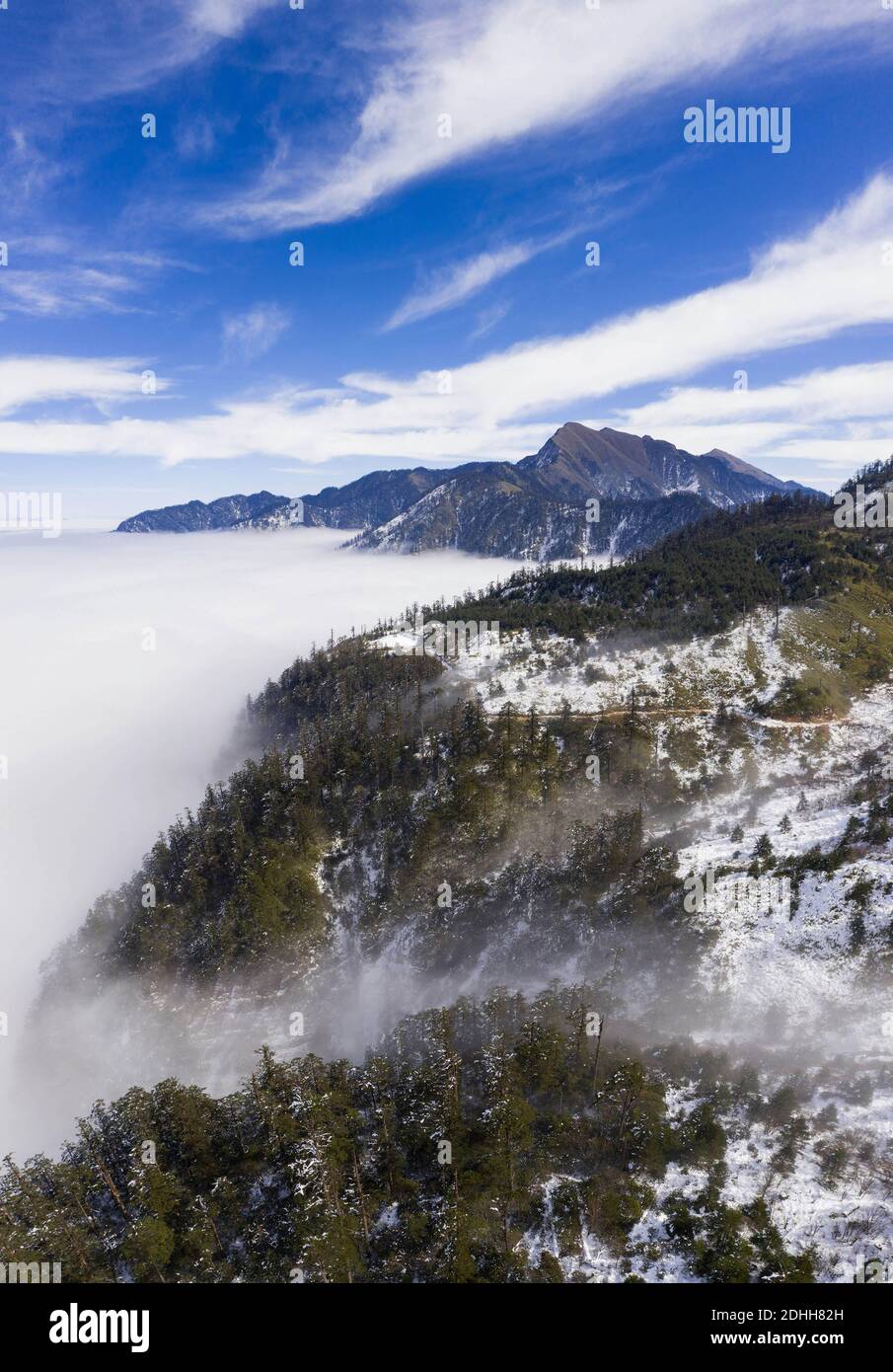 Tianquan. 10th Dec, 2020. Aerial photo taken on Dec. 10, 2020 shows