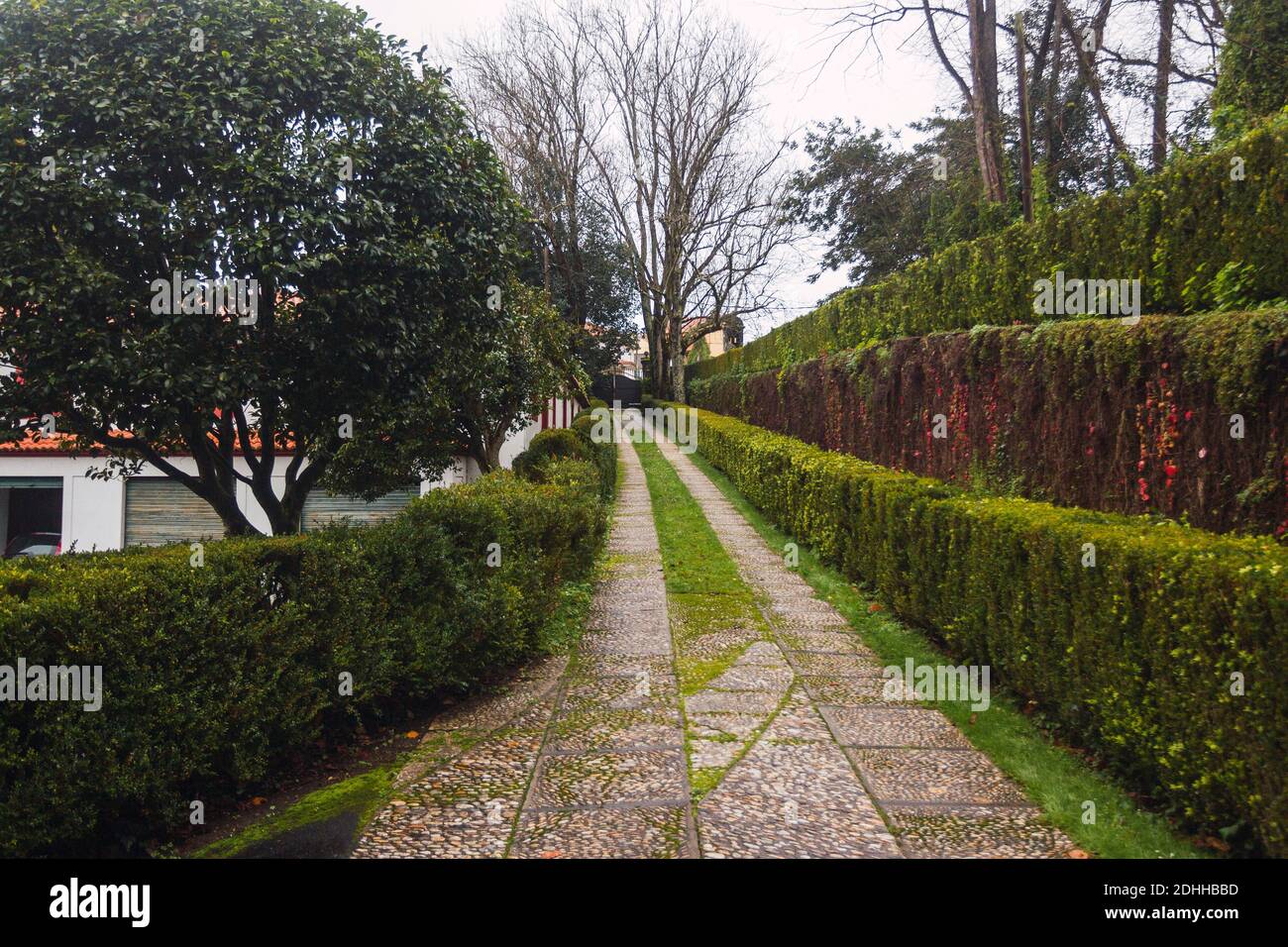 Sada, A Coruña, Spain. December 10,2020.Photos in the interior gardens of the Pazo de Meiras is a manor house used as a summer residence by General Fr Stock Photo
