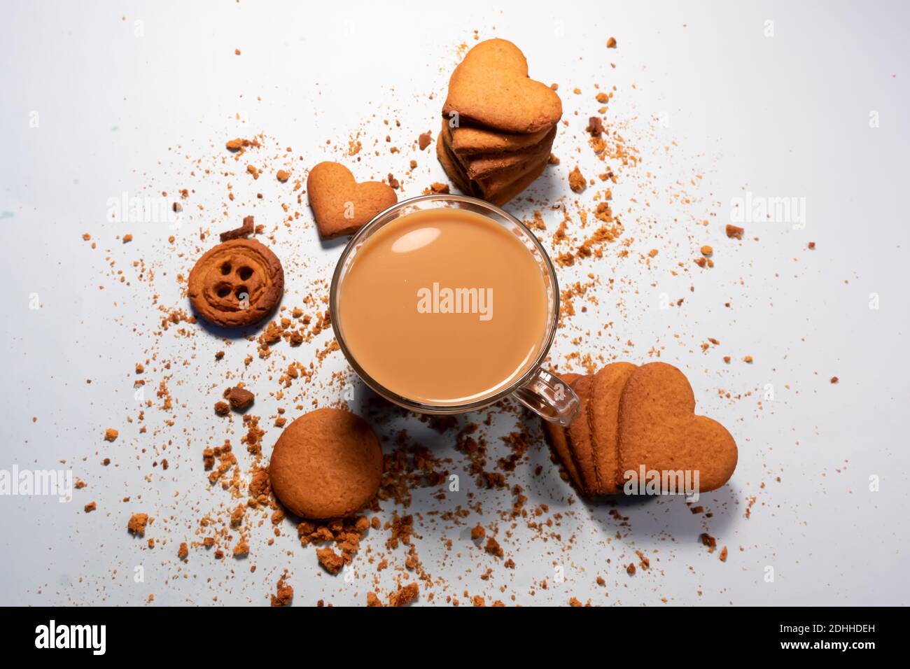Milk Chocolate, Macadamia Nut Cookies and Coffee Stock Photo Alamy