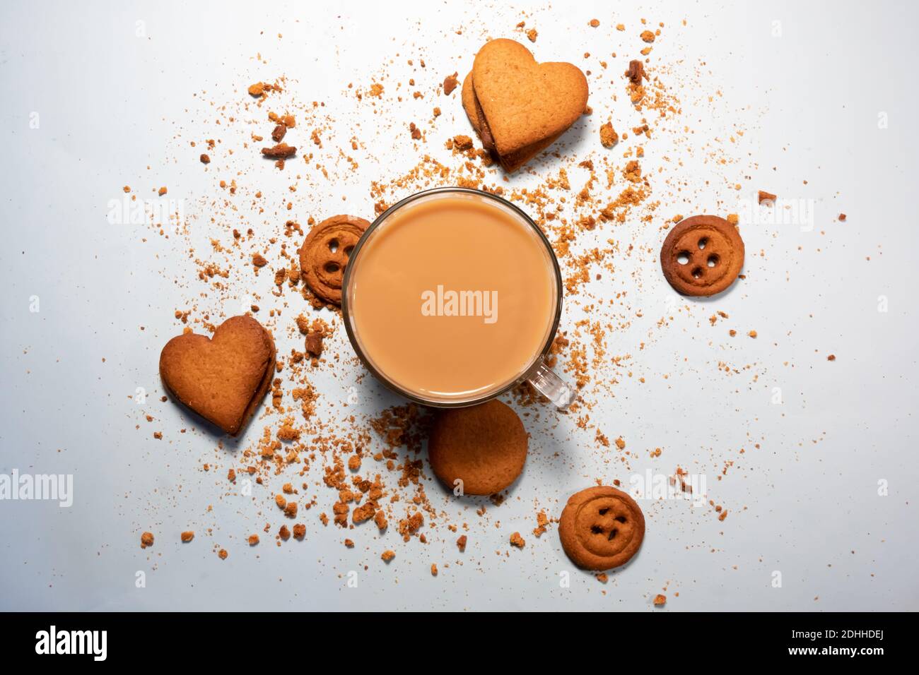 Milk Chocolate, Macadamia Nut Cookies and Coffee Stock Photo Alamy