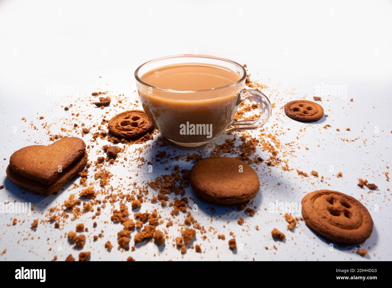 Milk Chocolate, Macadamia Nut Cookies and Coffee Stock Photo Alamy