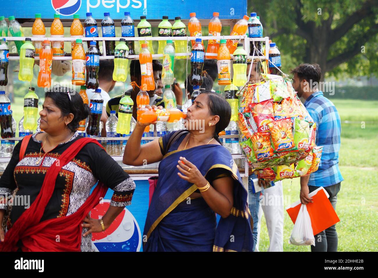 Delhi, India - 07-08-2017: A cool drinks shop near the India Gate, New delhi Stock Photo