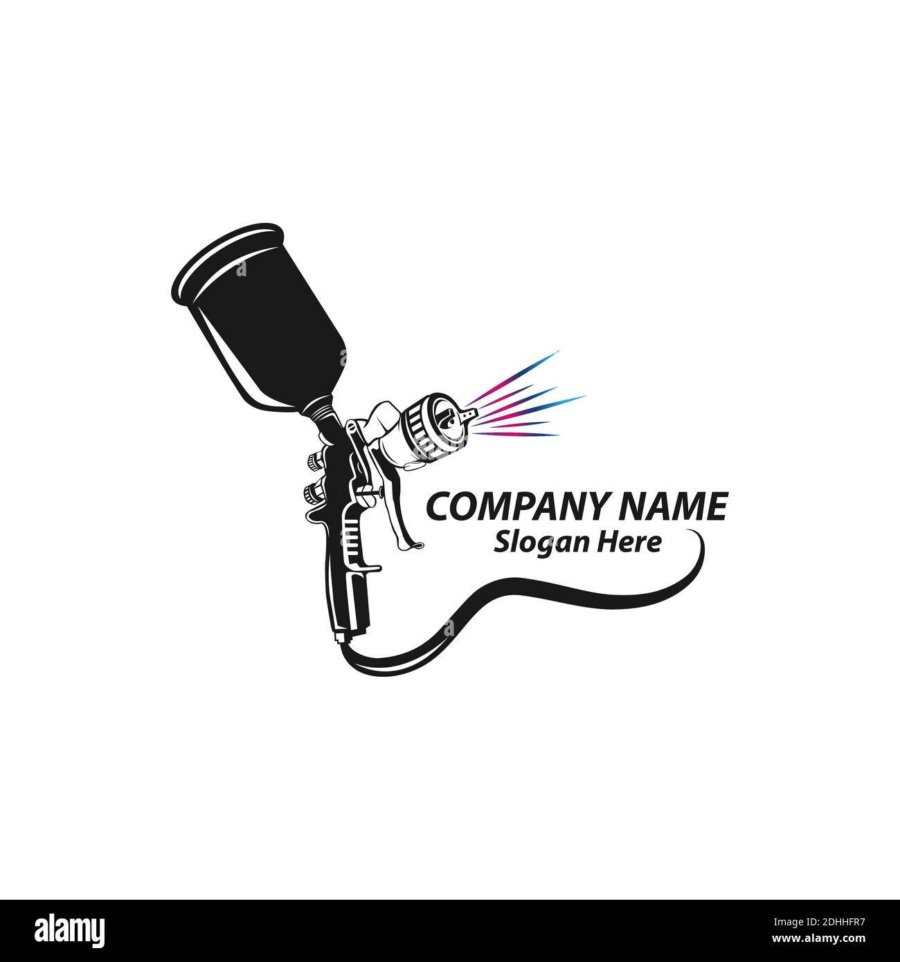 Painting logo designs template vector, Art Logo template, Spray Gun