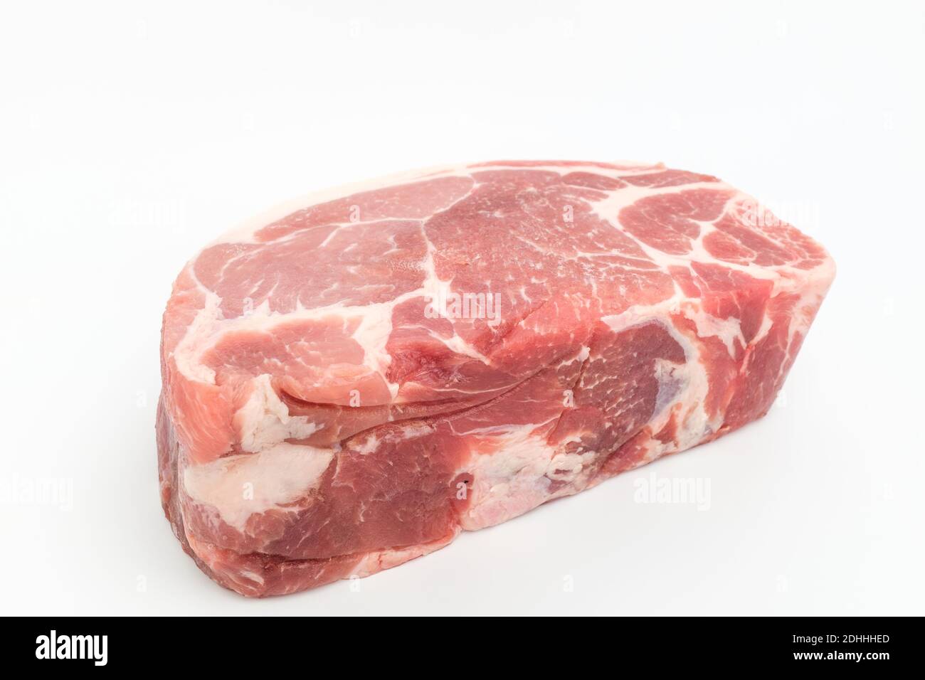 Pork neck. Pork leg. Thick meat. Red meat. Fresh meat Stock Photo